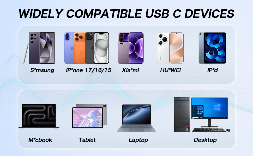 WIDELY COMPATIBLE USB C DEVICES
