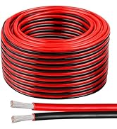 14 Gauge Electrical Wire, 600V 14 AWG 2 Conductors Tinned Copper Parallel Wire 100ft, Insulated S...