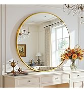 Antok Wall Mirror, 24"x24" Bathroom Vanity Mirror, Anti-Rust HD Tempered Glass, Wall Mounted Mirr...