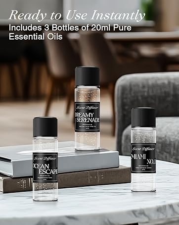 Includes 3 bottles of 20ml pure essential oils