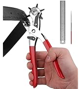 KingTool Professional Leather Hole Punch - Perfect for Belts, Watch Bands, Straps, Dog Collars, S...