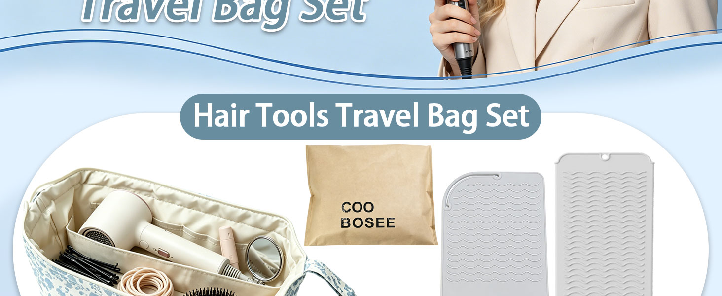 Coobosee Hair Tool Travel Bag Set