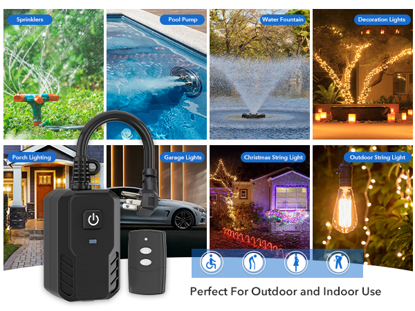 outdoor remote control outlet plug