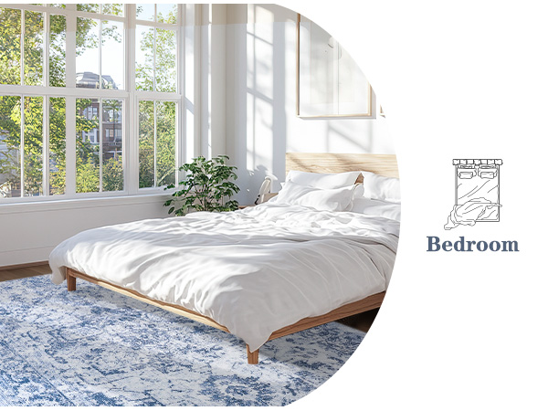area rugs for bedroom 8x10 5X7 6x9 blue white