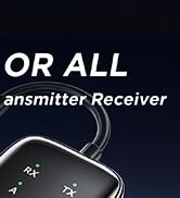 MOREGAX A5 Pro Bluetooth Transmitter Receiver, 2-in-1 Airplane V5.2 Bluetooth Adapter for Airplan...