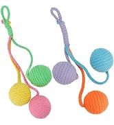 DOERDO DD Hanging Interactive Kitten Plaything, 6-Pack Sisal Rope Ball for Indoor Cats - Eco Frie...