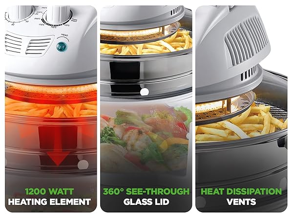 hassle-free cooking method. Simply place the food inside the hot air fryer, set the temperature