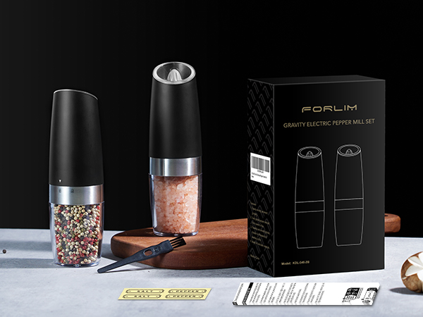 Gravity Electric Salt and Pepper Grinder Set