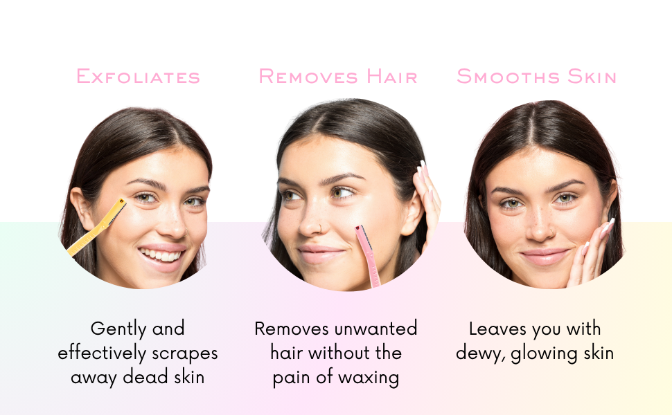 Exfoliates, removes hair, smooths skin.