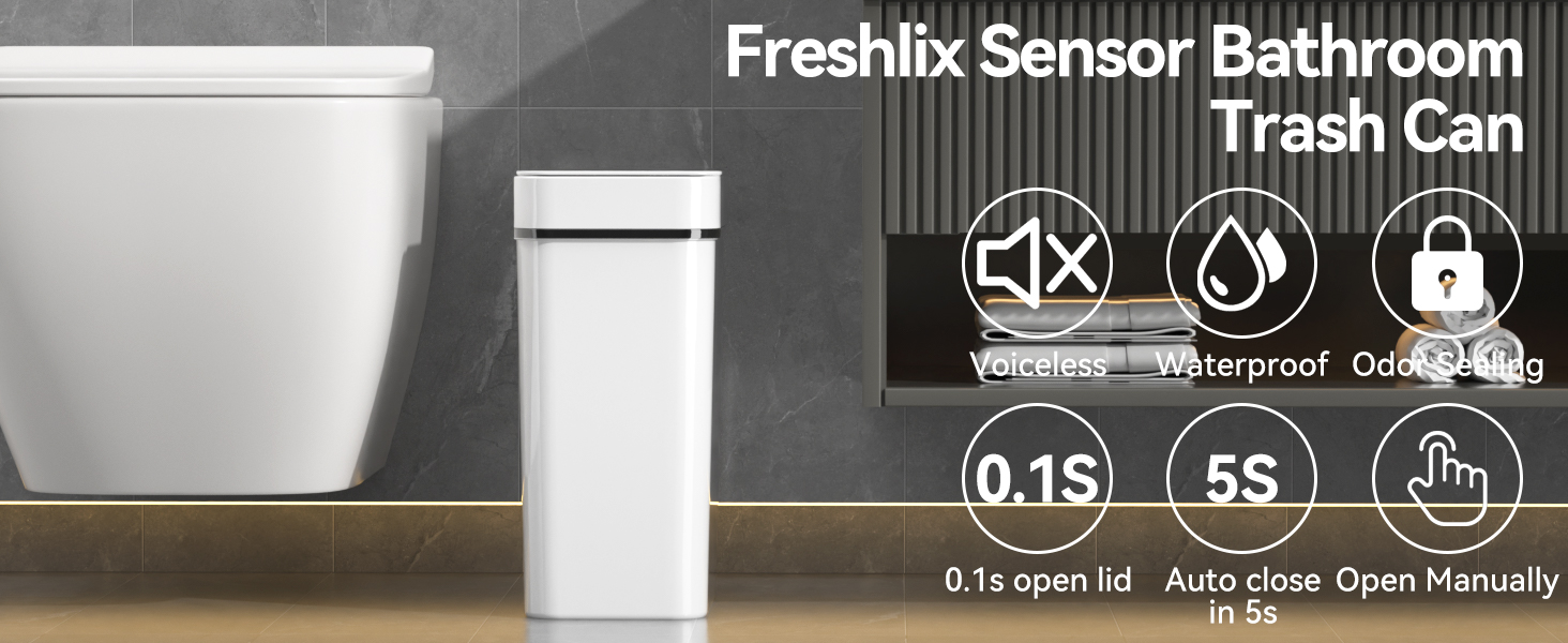 Touchless Bathroom Trash Can