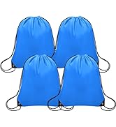 Grneric 4Pcs Drawstring Bags Bulk, Drawstring Backpack Polyester String Bag Cinch Bag for Gym Yog...