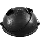 ZELUS Balance Ball Trainer with Resistance Bands and Foot Pump, Inflatable Yoga Ball for Home Gym...