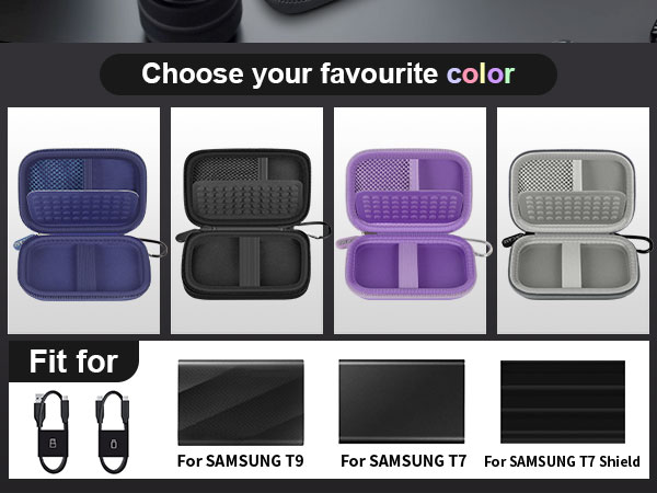 Travel carrying bag for samsung t9 ssd 