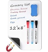 MaxGear Small Magnetic Dry Erase Board Sheet for Refrigerator, Fridge Whiteboard for Kitchen, 12