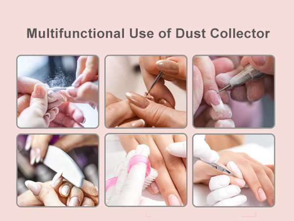Professional Nail Dust Collector Machine 80W Pink