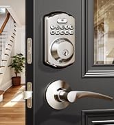 Veise Keyless Entry Door Lock with 2 Lever Handles - Electronic Keypad Deadbolt, Easy Installatio...