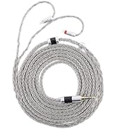 Linsoul Tripowin Zonie IEM Cable, 2m Long Earbud Cord, 16 Core Silver Plated Earphone Cable, in E...