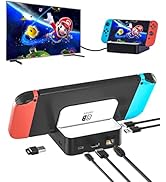 YIGORN TV Docking Station for Nintendo Switch, Portable TV Dock Station Replacement for Nintendo ...