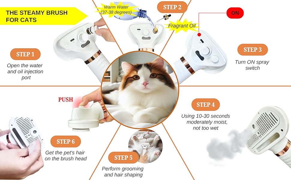 The Steamy brush for cats