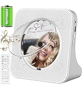 4000mAh Rechargeable Portable CD Player:Kpop Music Player with Bluetooth HiFi Speaker,Remote Cont...