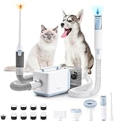 iPettie D23 Pro Pet Grooming Kit for Dogs: Vacuum Dog Brush and Dog Trimmer Vacuum — 95°F-140°F A...