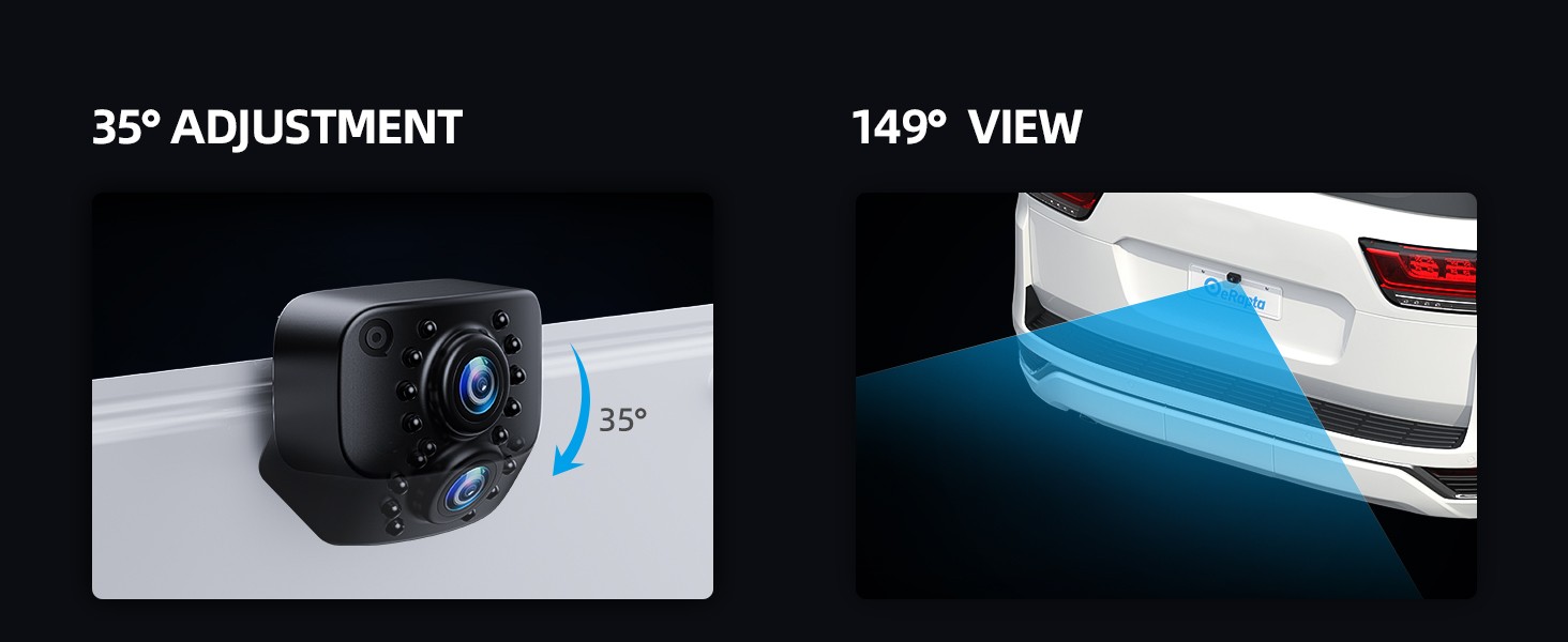 149° View / Adjustable angle
