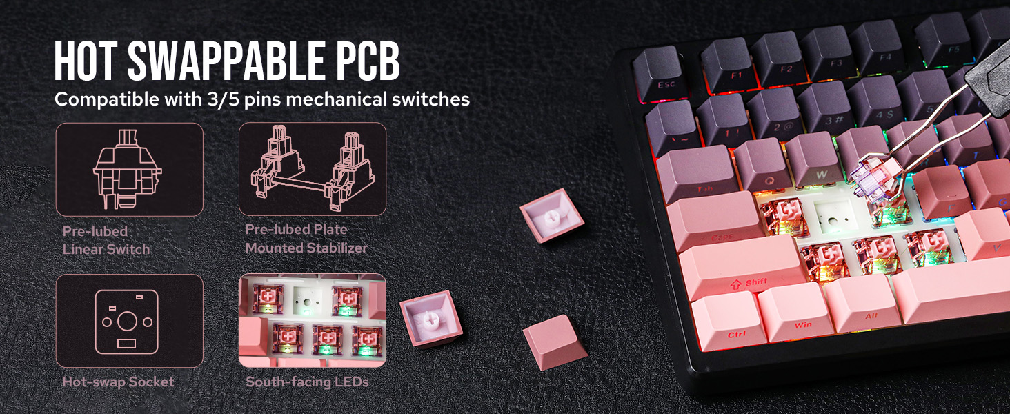 HE75 Tri-Mode Gaming Keyboard