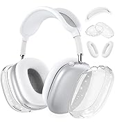 Silicone Case Cover for AirPods Max Headphones, Clear Soft TPU Ear Cups Cover/Ear Pad Case Cover/...