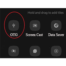 Turn on the otg function