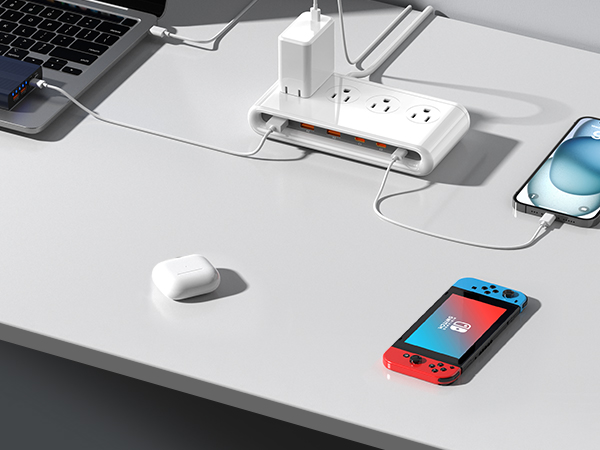 10 IN 1 USB charging station with ac outlets