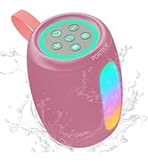 PORTBOR Bluetooth Speaker Portable Wireless, Powerful Stereo Sound with Lights, IPX5 Waterproof, ...