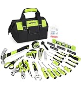 FASTPRO 220-Piece Home Tool Set, Household Repairing Tool Kit, with 12-Inch Wide Mouth Open Stora...