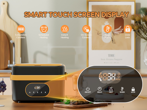 SMART TOUCH SCREEN DISPLAY lunch box