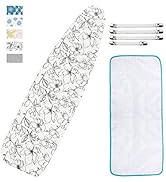 Dalykate 15x54 Ironing Board Cover and Pad with Elastic Edge and Scorch and Stain Resistant Thick...
