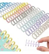 20 PCS Comb Binding Spines,Plastic Spiral Binding Coils,Easy to Adding Pages for Binding Machine ...
