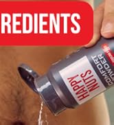HAPPY NUTS Comfort Powder - Anti Chafing &amp; Deodorant, Aluminum-Free, Sweat and Odor Control for J...