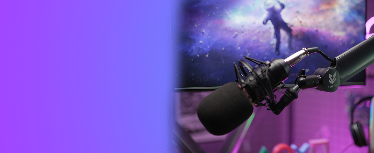 Microfono shure boom arm tonor fifine brazo para microfono podcaster equipment hyper x mic arm