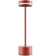 Mollislux Cordless Rechargeable LED Table Lamps,3 Colors Adjustable Brightness,3600 mAh Battery P...
