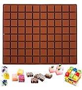 Sakolla Square Chocolate Mold, 80 Cavities Silicone Molds for Chocolate, Caramel, Praline, Ice Cu...