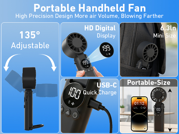 AILBTON Portable Handheld Turbo Fan