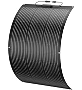 BougeRV 100 Watt Fiberglass Flexible Solar Panel, Portable Bendable 12 Volts 10BB Mono Cell for R...