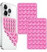 2 PCS Silicone Suction Cup Phone Mount Double Sided, Silicone Suction Phone Case Stand, Hands Fre...