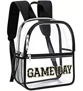 Game Day Stadium Approved Clear Backpack - 11"L x 5"W x 12"H Small Clear Bag for Women, with Wate...