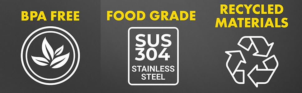 BPA Free Food Grade Stainless Steel SUS 304 Recycled Materials