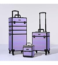 BYOOTIQUE Rolling Makeup Case 4in1 Cosmetology case on wheels Makeup Artist