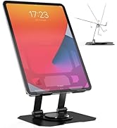 A20X 360 ° Rotating Foldable iPad Desktop Stand with Adjustable Stand Suitable for 4-16 inch Tabl...