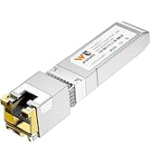 10GBase-T SFP+ to RJ-45 Module Transceiver, 1.25/2.5/5/10G Copper SFP+ Ethernet CAT6a, Up to 98Ft...