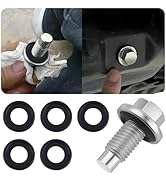 M12*1.75 Oil Drain Plug with 5PCS Oil Drain Plug Gasket OEM#EJ7Z-6730-A,Iron Zinc-Coated Oil Pan ...