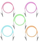 5 Pack Multicolor Silicone Bib Clips with Metal Clamps – Dental Napkin Holder for Adults and Kids...