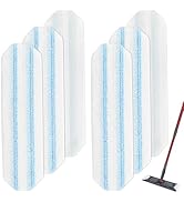 6 Pack Microfiber Replacement Mop Pads for O-Cedar H2prO Flat Mop System, Washable and Reusable M...